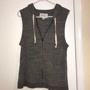 BCBGeneration sleeveless zip up hoodie